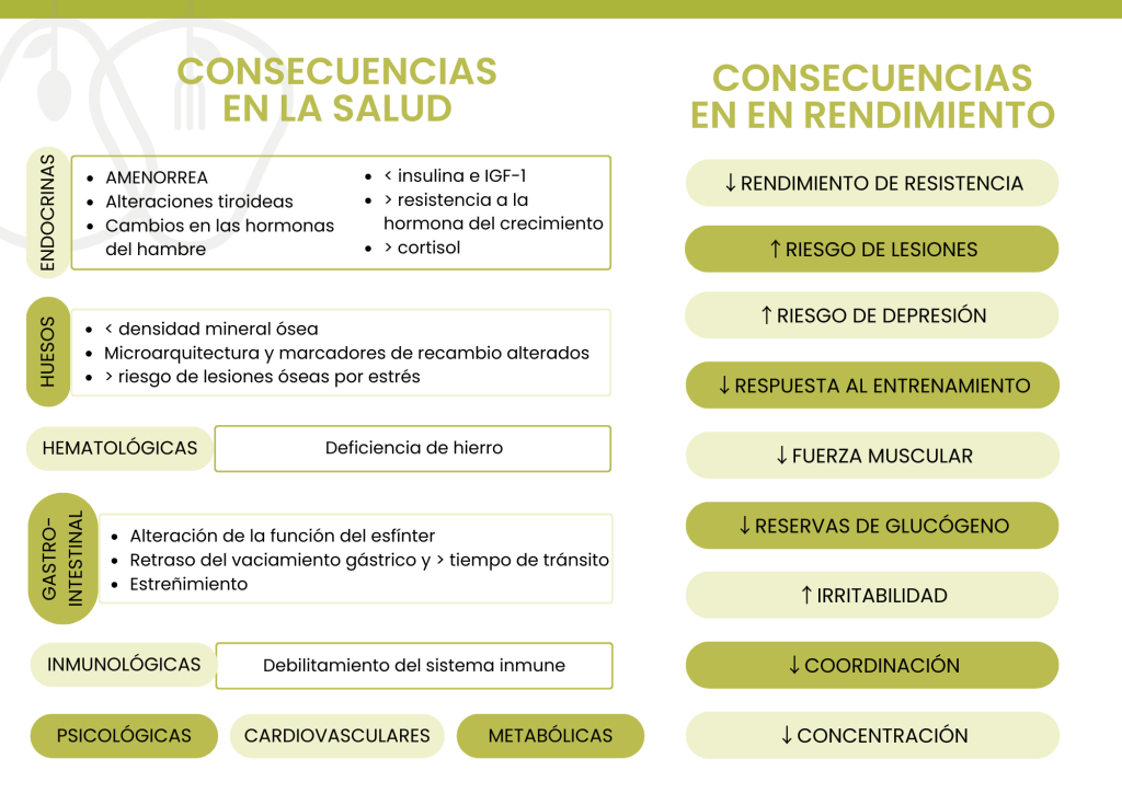 Consecuencias de la baja disponibilidad energética